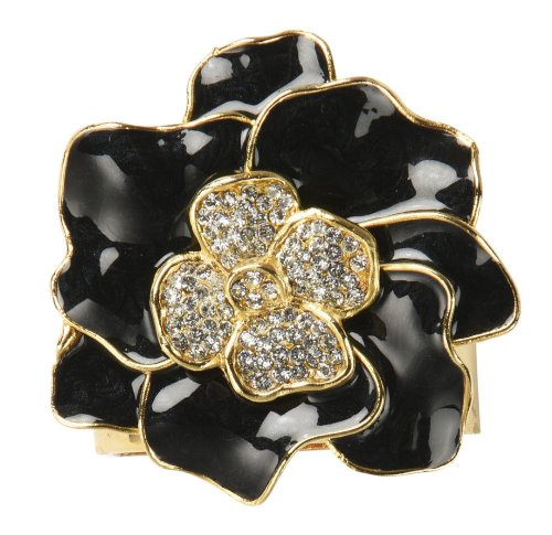 Black Spring Flower With Gold Plating