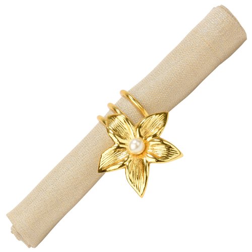 Gold Flower Vine Wrapped Napkin Ring
