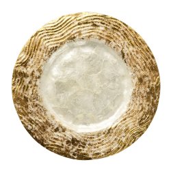 Gold Rimmed Shell Charger Plate