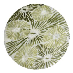 Shades of Green Bamboo Pure Shell Round Placemat