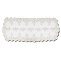 Lace and Pearl Embroidered Runner
