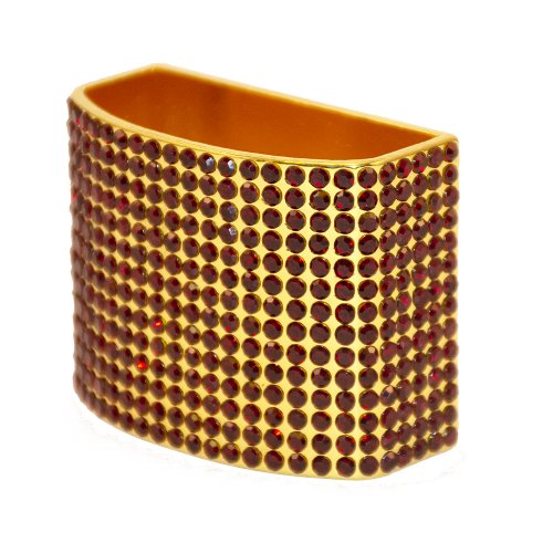 Red Crystal Studded  Modern Napkin Rings