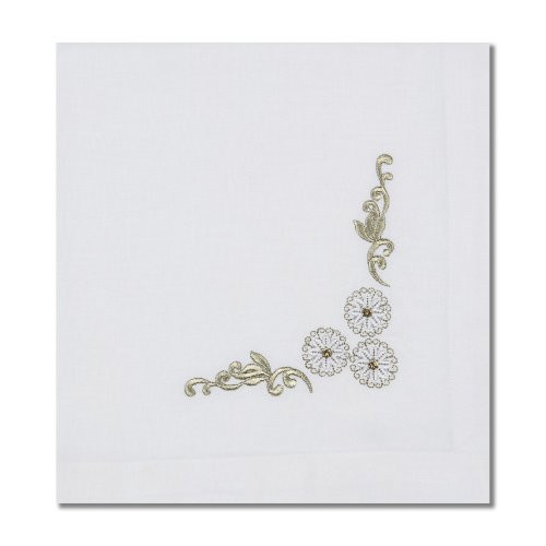 3 Flower White Napkin