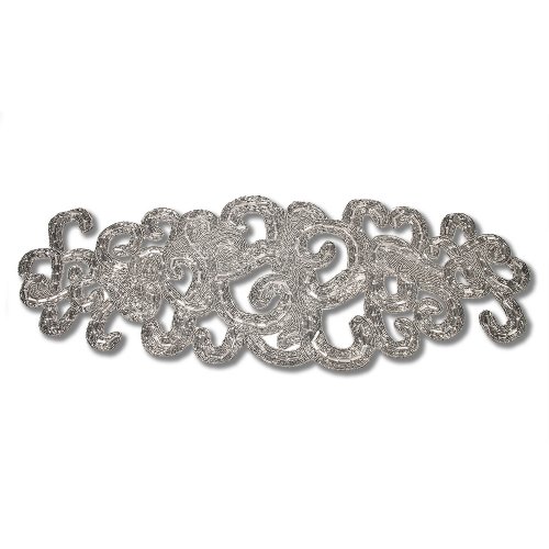 Large Silver Lace Motif Runner