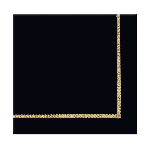 Gold Braided Black Napkin
