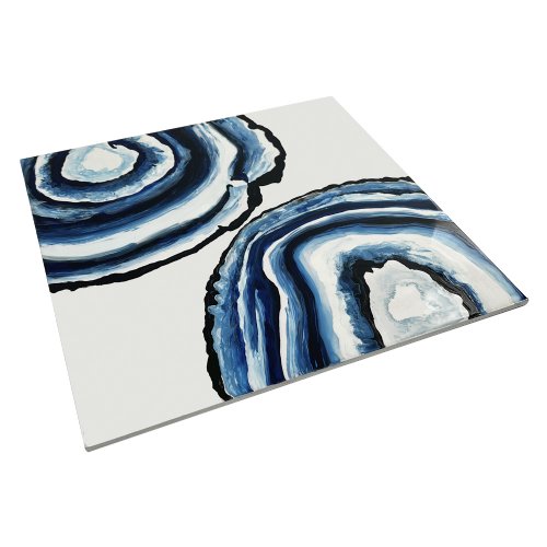 Stone art Square Raised Mattehand Painted Placemat