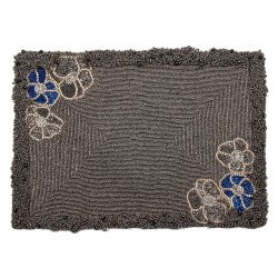 Blue Flower Beaded Placemat