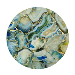 Blue Stone Lacquer Placemat in Round 