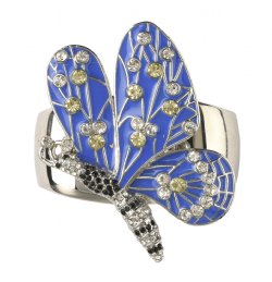 Blue Butterfly Crystal Napkin Ring.