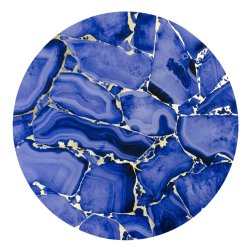 Dark Blue Stone Lacquer Placemat in Round 