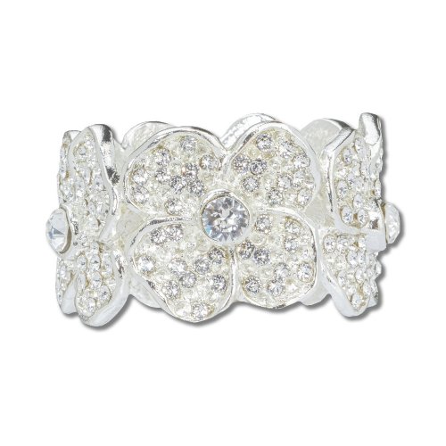 Silver Daisy Flower Napkin Ring