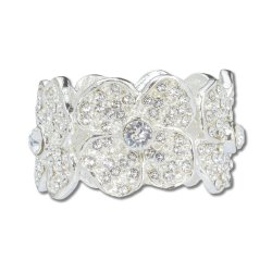Silver Daisy Flower Napkin Ring