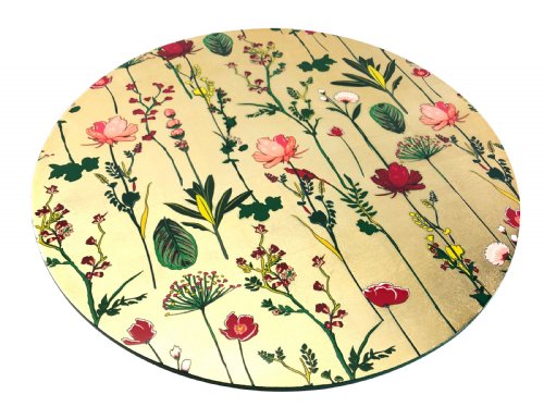 Flower Lacquer Placemat in Round 