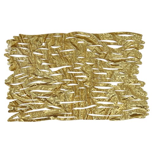 Gold Acrylic Crumpled Cut Out Rectangular Placemat