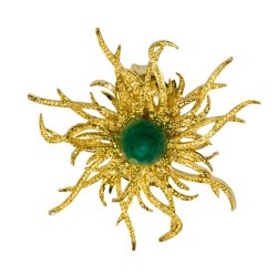 Emerald Center Gold Fire Spider Napkin Ring