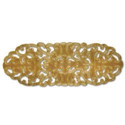 Gold Beaded Lace Circular Runner