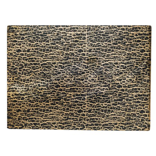 Gold and Black Etch Forest Glass Rectangular Placemat