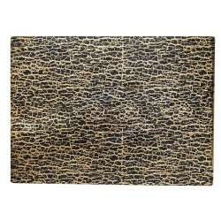 Gold and Black Etch Forest Glass Rectangular Placemat