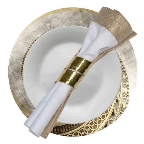 Gold Earth Tones and Silver Round Spiral Placemat