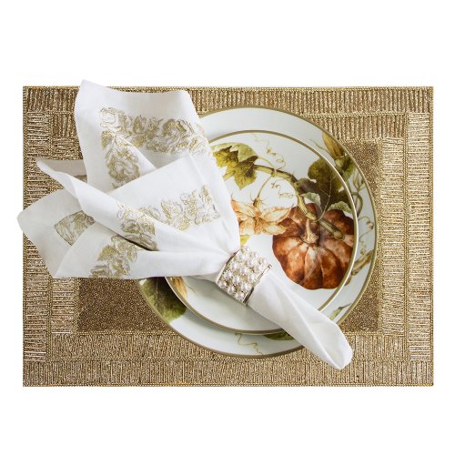 Gold Rectangle Shine Placemats 