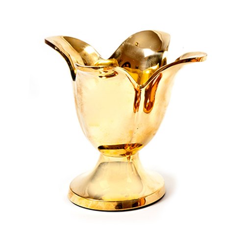Gold Tulip Vase and Candleholder