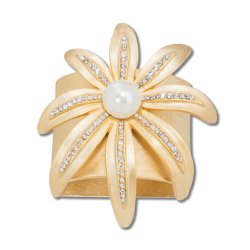 Gold Wild Flower Napkin Ring