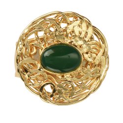 Green Modern Stone Napkin Ring