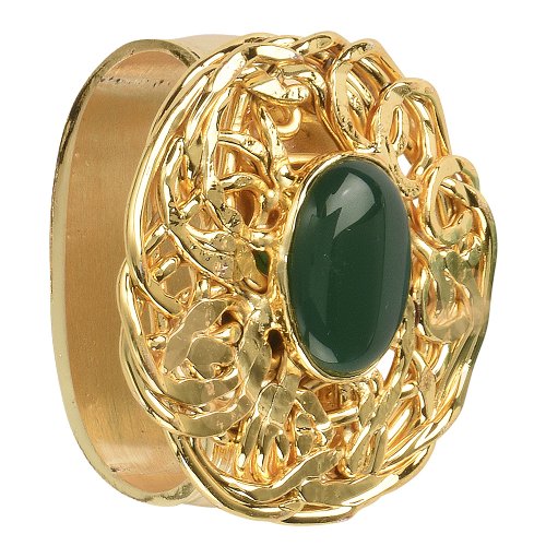 Green Modern Stone Napkin Ring