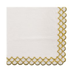 Gold Hand Embroidered Peacock Linen Napkin 