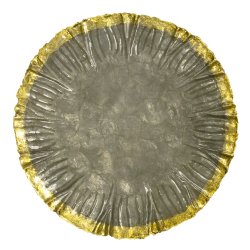 Dark Grey Gold Shell Round Placemat