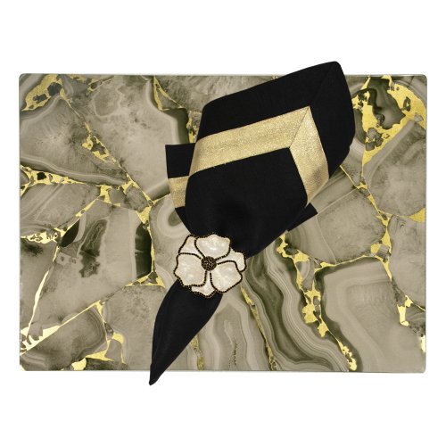 Grey Stone Lacquer Rectangle Placemat