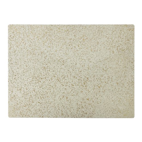 Hype White with Gold Wild Splatter Rectangular Placemat