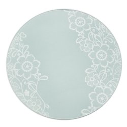Silver and Silver Flower Glass Elegant Placemat