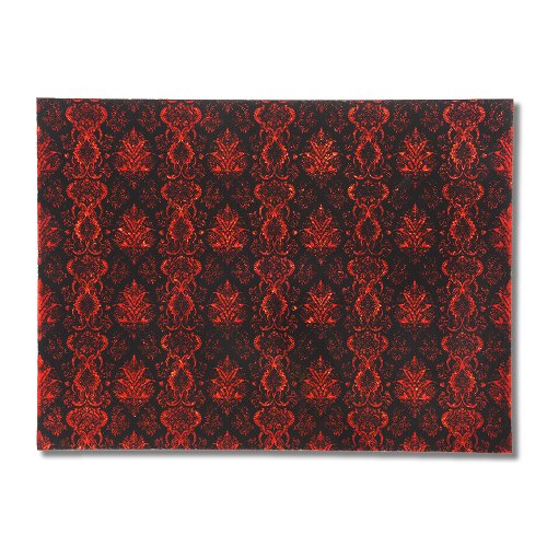 Black and Red Glass Lace Mirror placemat