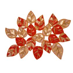Gold Red Leaves Placemat