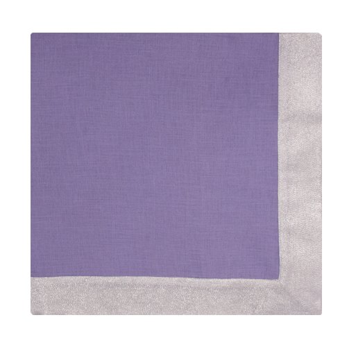Lilac Napkin with Silver Shimmer Border 