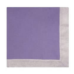 Lilac Napkin with Silver Shimmer Border 
