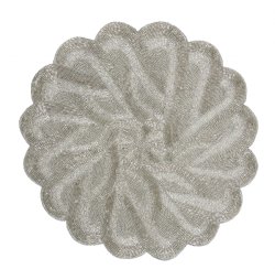 Silver Braided Circular Placemat