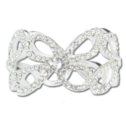 Silver Flower Chain Napkin Ring