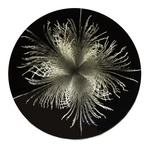 Silver Feather Round Placemat