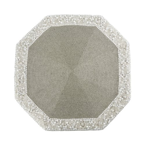 Hexagon Classic Border Silver Placemat