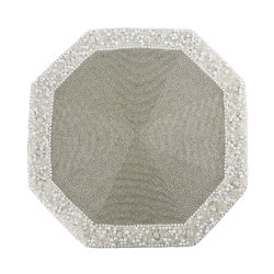 Hexagon Classic Border Silver Placemat