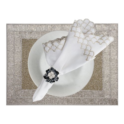 Silver Rectangle Shine Placemats 