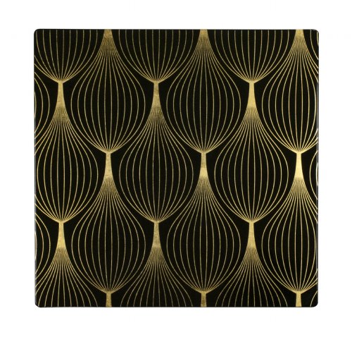 Black and Gold Modern Square Placemat