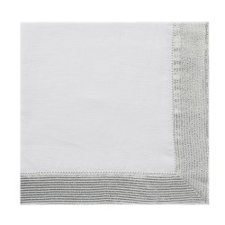 Striped Silver Shimmer Napkin