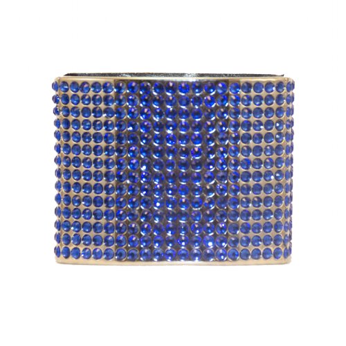 Light Blue Crystal Studded  Modern Napkin Rings