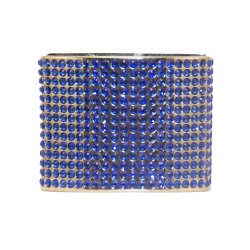 Light Blue Crystal Studded  Modern Napkin Rings