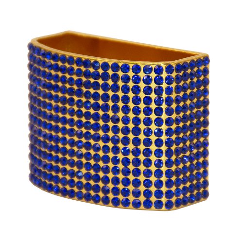 Dark Blue Crystal Studded  Modern Napkin Rings