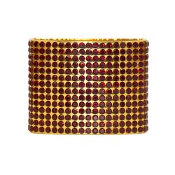 Red Crystal Studded  Modern Napkin Rings