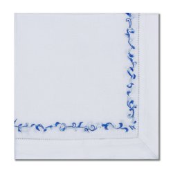 Royal Blue Wave Embroidered Napkin